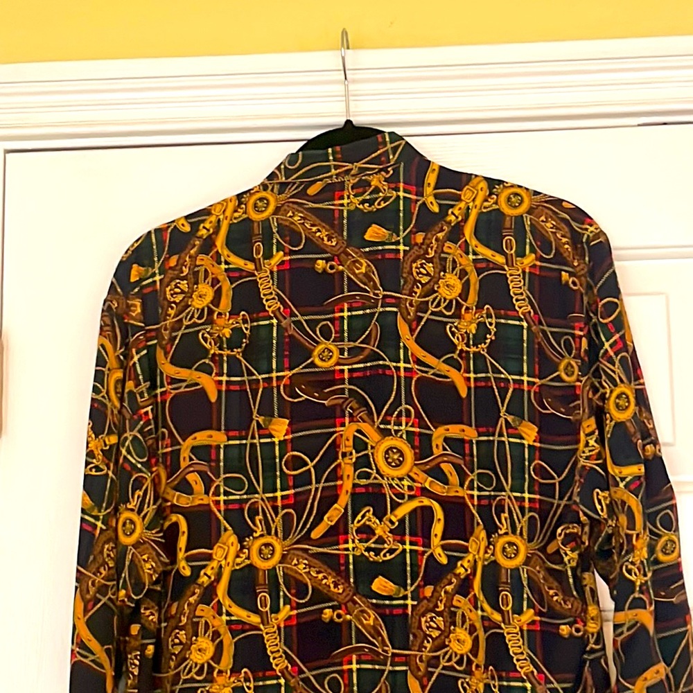 Jh Collectibles Vintage Equestrian Print Shirt View 6